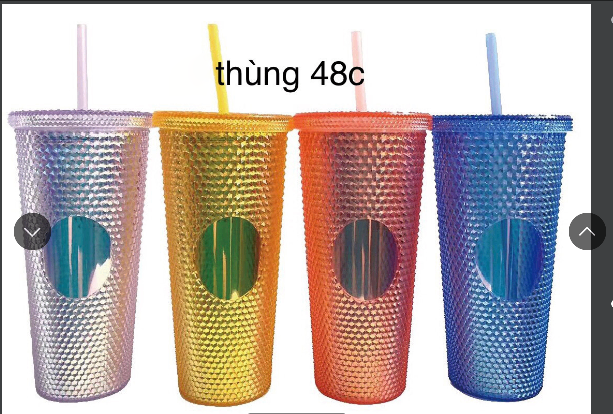 Cốc nhựa 700ml vân kim cương - loại thường (Kiện 60 cái)