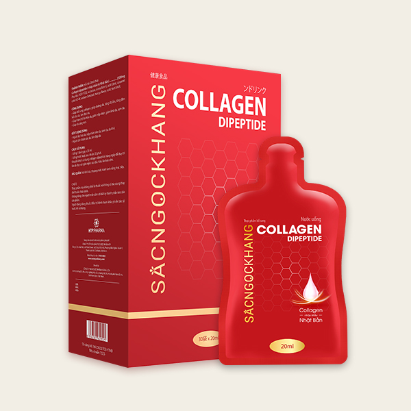 NƯỚC UỐNG COLLAGEN DIPEPTIDE SẮC NGỌC KHANG (HỘP 15 TÚI X 20ML)